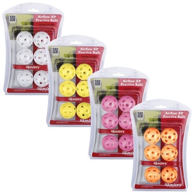 Masters Airflow XP Practice Golfbälle 6er Pack Für Zuhause Indoor Limited Flight