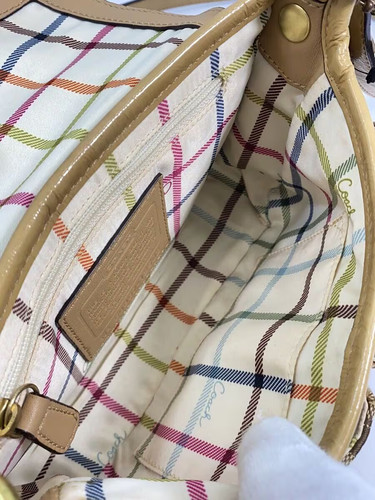 Borsa a tracolla Coach firmata tela BRW - Foto 6 di 9