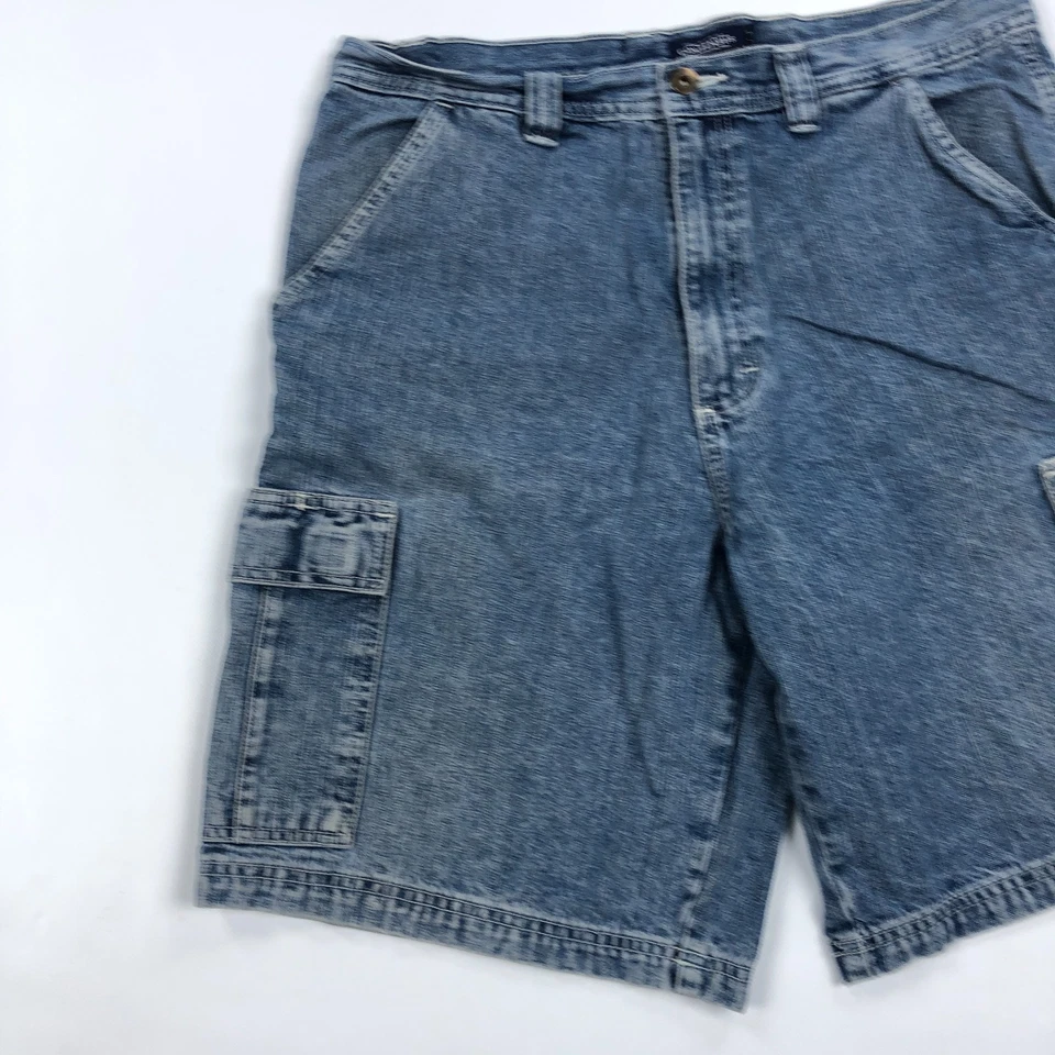 Pantalones Cortos Jean Cargo Para Hombre 34 Pantalones Cortos Denim De Colección Años 90 Consenso Foto 2 de 4