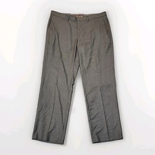 Haggar Dress Pants Mens 38x30 H26 Tailored Fit Premium Flex Stretch Gray NEW NWT