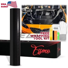 Carbon Fiber PPF Paint Protection Film Vinyl Wrap Gloss Black Scratch Shield TPU