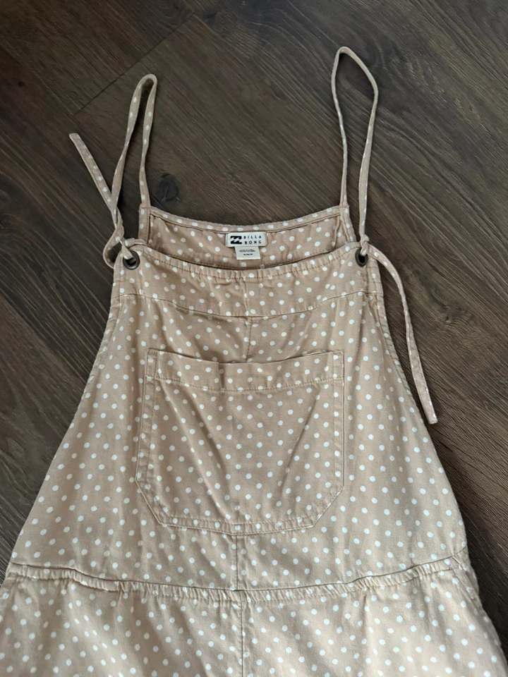 Mameluco Billabong Wild Pursuit para mujer M beige estilo lunares J204TBWI bolsillos Foto 4 de 4