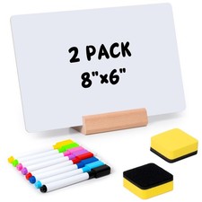 Small Dry Erase Board - 2PCS Whiteboards for Classroom Supplies with 20 Marke...