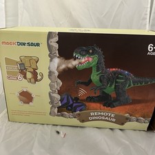 RC Dinosaur Toy Remote Control Walking Lights Sound T-Rex Kids Gift Ages 6