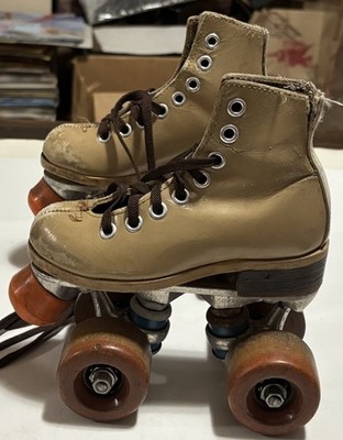 Vintage Sure Grip Rental Roller Skates, Kids Size 8