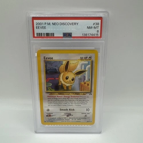 2001 POKEMON NEO DISCOVERY #38 EEVEE PSA 8