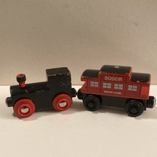 Sodor Main Line Wooden Train Engine  Caboose Brio Compatible Thomas  Friends