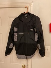 The North Face Steep Tech Jacket Men L Black/Tan Hooded Full Zip Insulated
