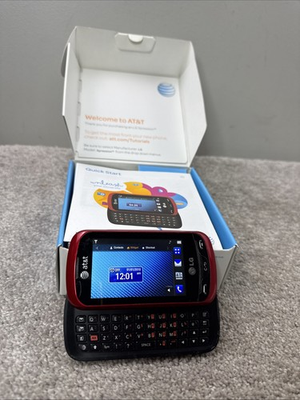 #ad LG Xpression C395 Red Slider ATamp;T 3G Qwerty Touch Cell Phone WORKS $33.96
