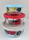 3 Pyrex Star Wars Graphic Pyrex Food Storage Containers Lids A New Hope?