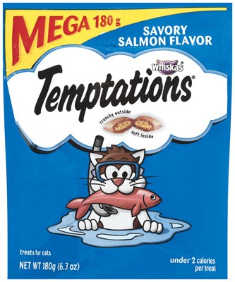 10er Pack - Temptations Katzenleckerli, herzhafter Lachs, 6,35 Unzen - E7230102
