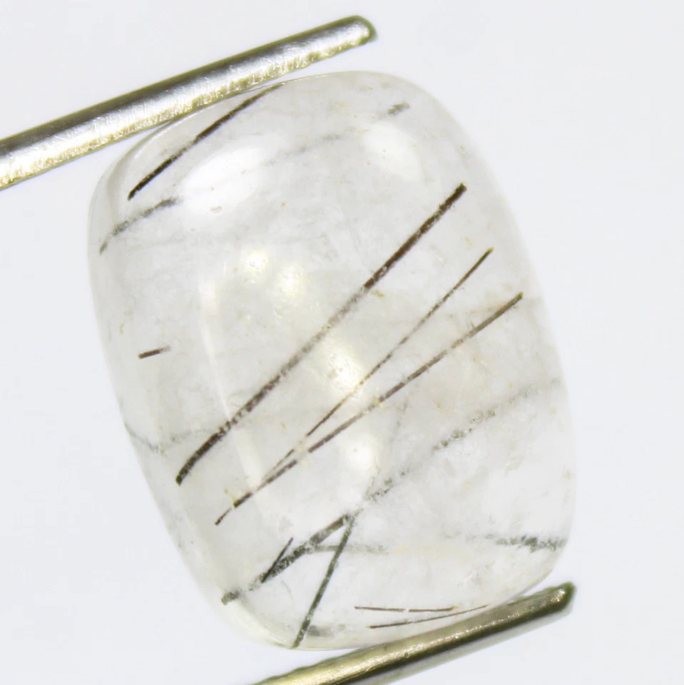 Natural Black Rutile Quartz Cabochon In Cushion Shape 14x12x6 mm Size 9.70 Cts - Image 2 of 4