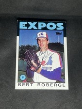 Bert Roberge 1986 Topps #154 Montreal Expos Auto Autographed Signed MLB Card