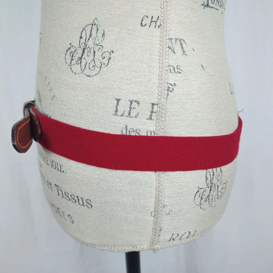 Cinturón vintage Tommy Hilfiger 36 mediano de lona de cuero Foto 3 de 4