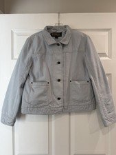 Pendleton Light Wash Blue Denim Jacket Button Down Women s Large