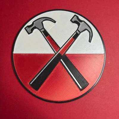 Pink Floyd "The Wall" Hammer Logo Coaster - 3D Printed