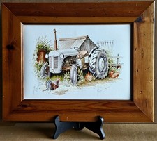 Michael Cooper signed and  Framed Print of Little Grey Fergie Tractor - GT54