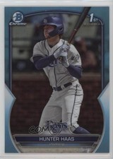 2023 Bowman Draft Chrome Sky Blue Refractor Hunter Haas #BDC-160 rw9