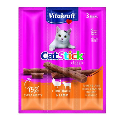 Vitakraft CatStick Classic Turkey Lamb Cat Treat 18g / 0.63oz