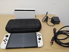 Nintendo Switch OLED Model Handheld Console White Immaculate Screen + Case