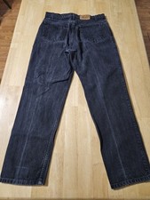 VTG Levi's Strauss Signature 540 36x30 Relaxed Fit Black Jeans D2