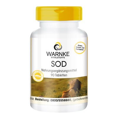 SOD 250 mg - 90 Tabletten Superoxid-Dismutase, 2000 F.I.P. | Warnke Vitalstoffe