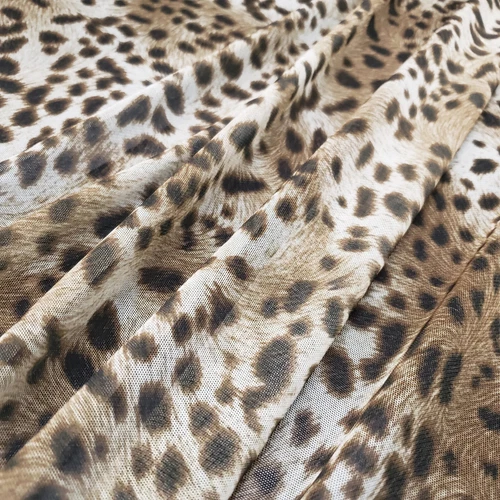 Safari Chic – Cheetah Print 4-Way Stretch Sheer Mesh Spandex Fabric - Picture 4 of 9