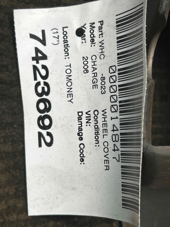 Fits 2006-07 DODGE CHARGER 17in Wheel/Rim Cover OEM:N/A Foto 4 de 4