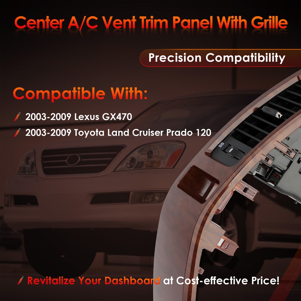 Instrument Air Vent Finish Panel Garnish Fits 2003-2009 Lexus