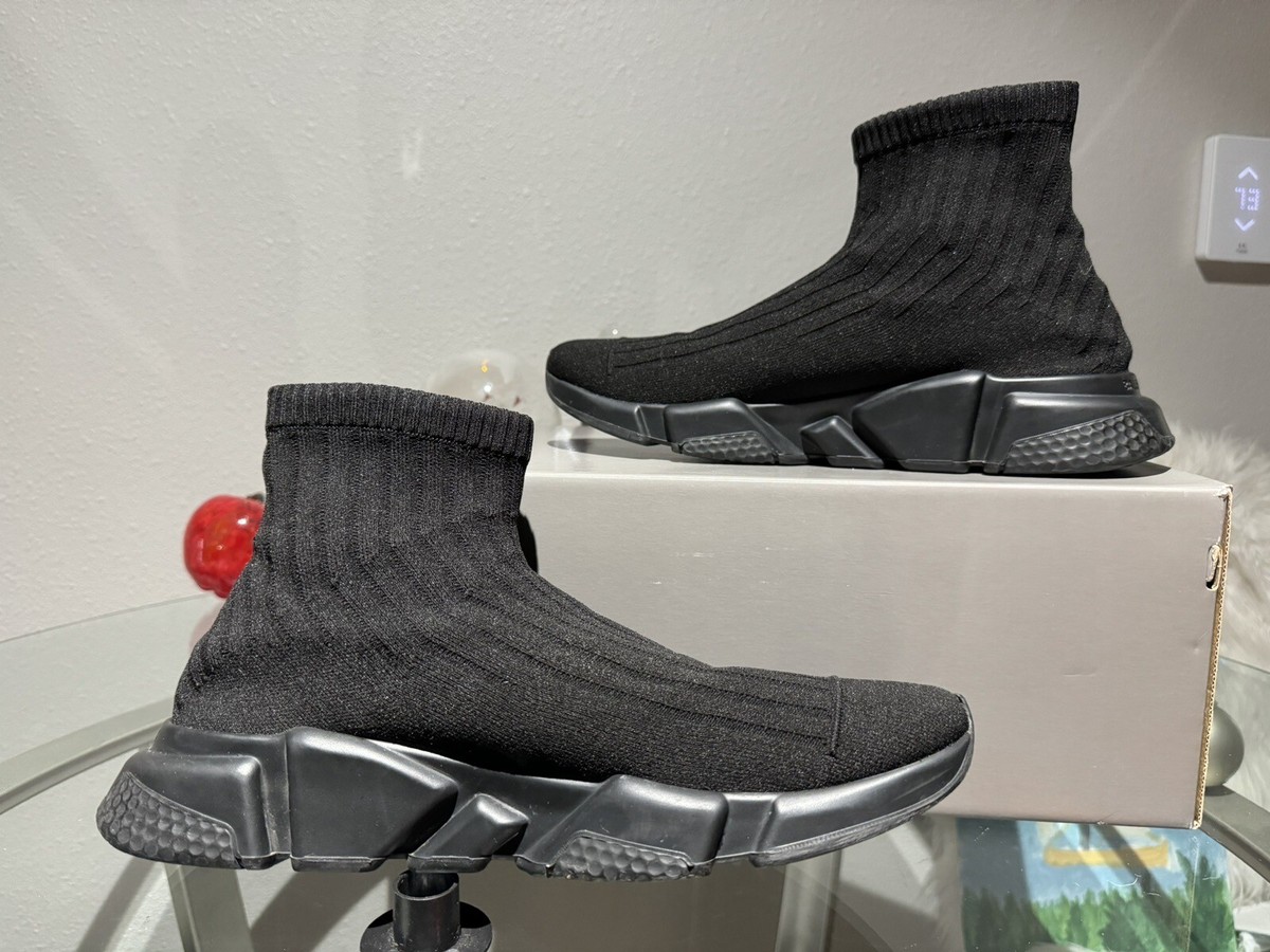 スニーカー Balenciaga Speed Trainer Black Buy Balenciaga Speed Trainer Mid 'Triple Black