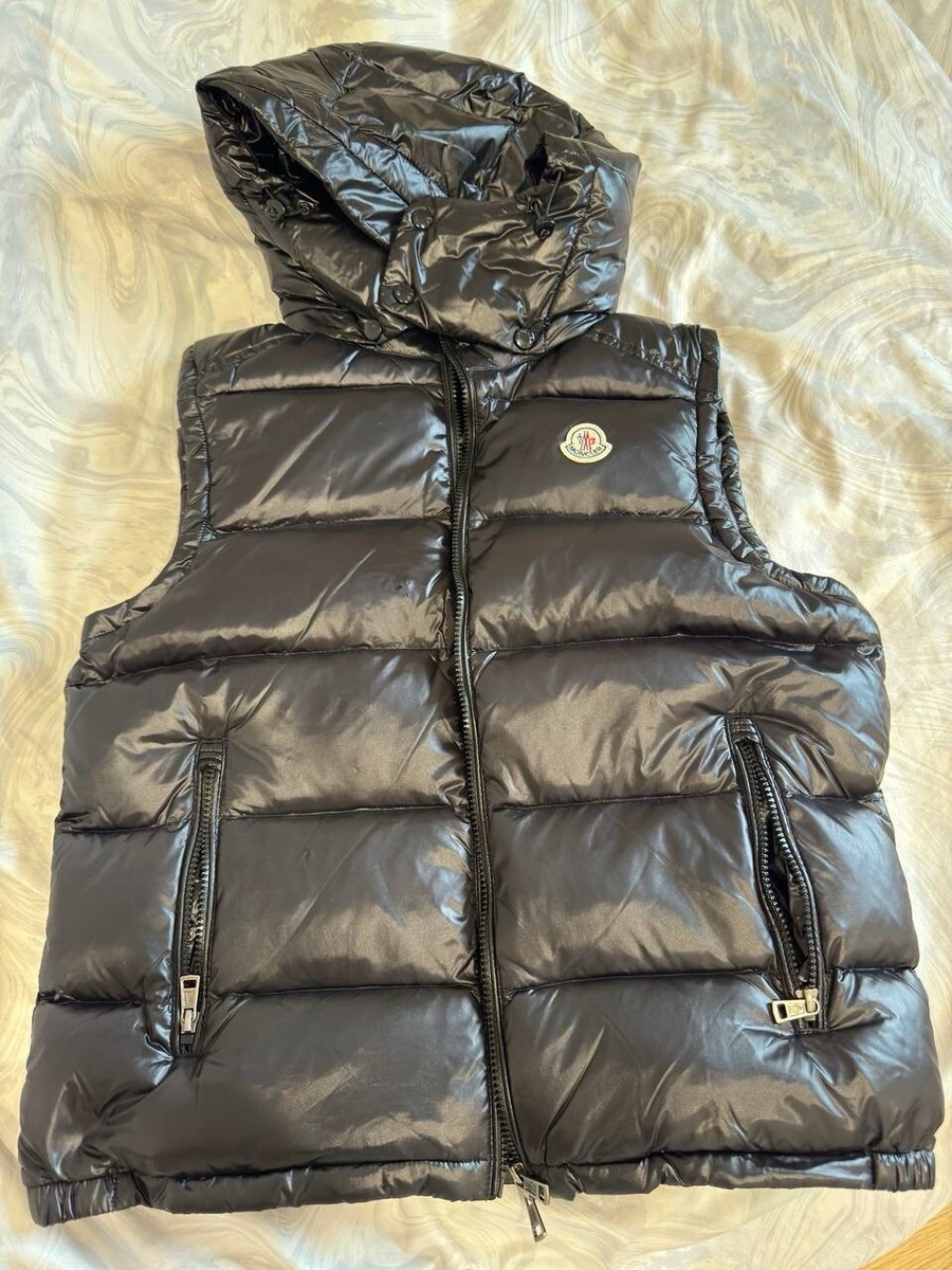 Moncler Ghany Shine Quilted Puffer Vest Black Size M