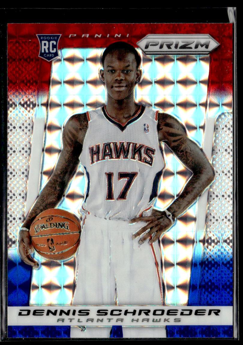 2013-14 Panini Prizm #286 Dennis Schroder Prizms Red White and Blue Mosaic HS