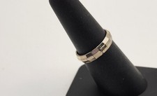 Sterling Silver Beveled Band - Size 7