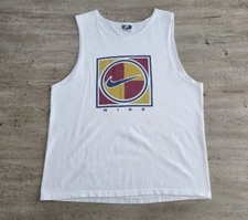 Vintage 90s Nike Basketball Tank Top Swoosh NBA Tee Made In USA Size XL