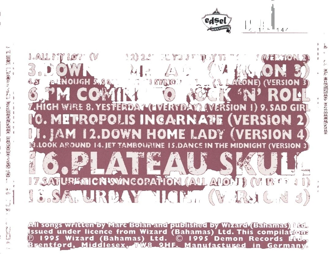 POP T。 Rex 音乐 CD