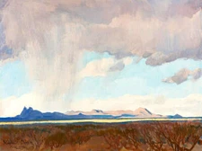 Rain on High Desert by Maynard Dixon BEAUTIFUL