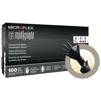 ANSELL MICROFLEX  disposable nitrile MidKnight  MK-296-L Large 100 New