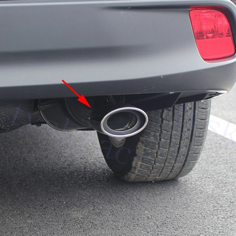 Chrome 2.8 Inch 72mm Diameter Tailpipe For Car Rear Muffler Tail Exhaust Cover - image 2 of 4