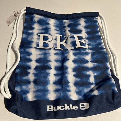BKE Buckle String Bag Blue Tie Dye