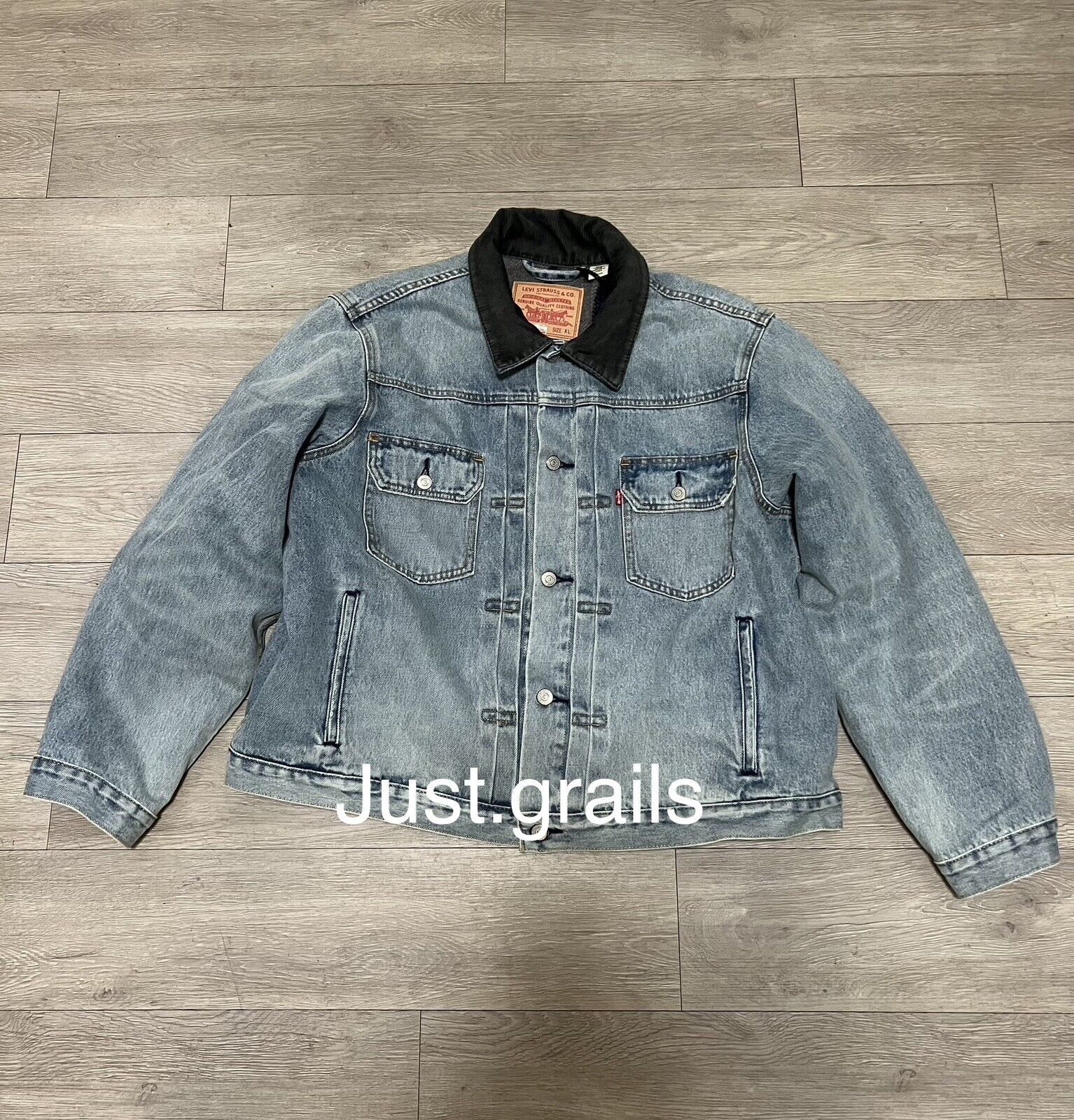 Stussy x Levi's Embossed Trucker Jacket Denim Jacket Size XL New Ready To  Ship