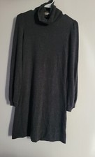 FOREVER Women's Dark Gray Turtleneck Long Sleeve Sweater Dress Size S