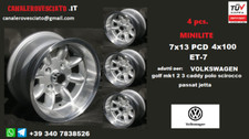 Jantes Minilite 7j 13 4x100 ET-7 VW GOLF MK1 MK2 POLO CADDY SCIROCCO PASSAT LUPO