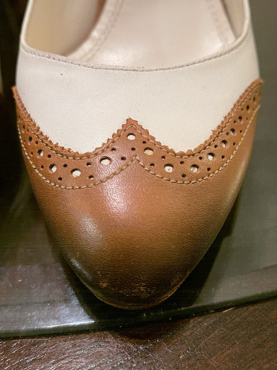 ラルフローレン ピンヒール Ralph Lauren Purple Label Womens Sz 6.5 Wingtip Heels Shoes