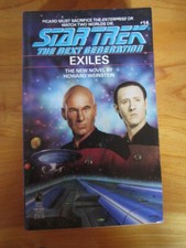BOOK S/C STAR TREK THE NEXT GENERATION EXILES  #14   1990 GREAT  ***
