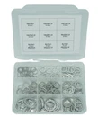 Aluminum rings seals aluminum washers set 206 pieces ø 6-26 mm