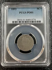 1893 Liberty Head Nickel 5c V Lowball PCGS PO1 POOR 1 #60619