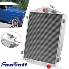 4 Row Radiator Fits 1932 Ford Model Hi Boy Grill Shell Chevy Motor Engine New