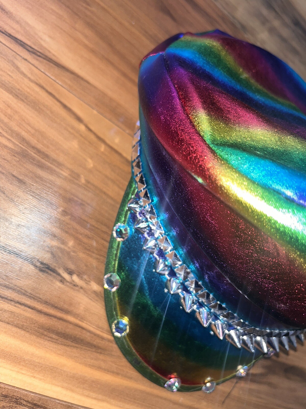 Captain Hat Rainbow Studded , Large - image 1