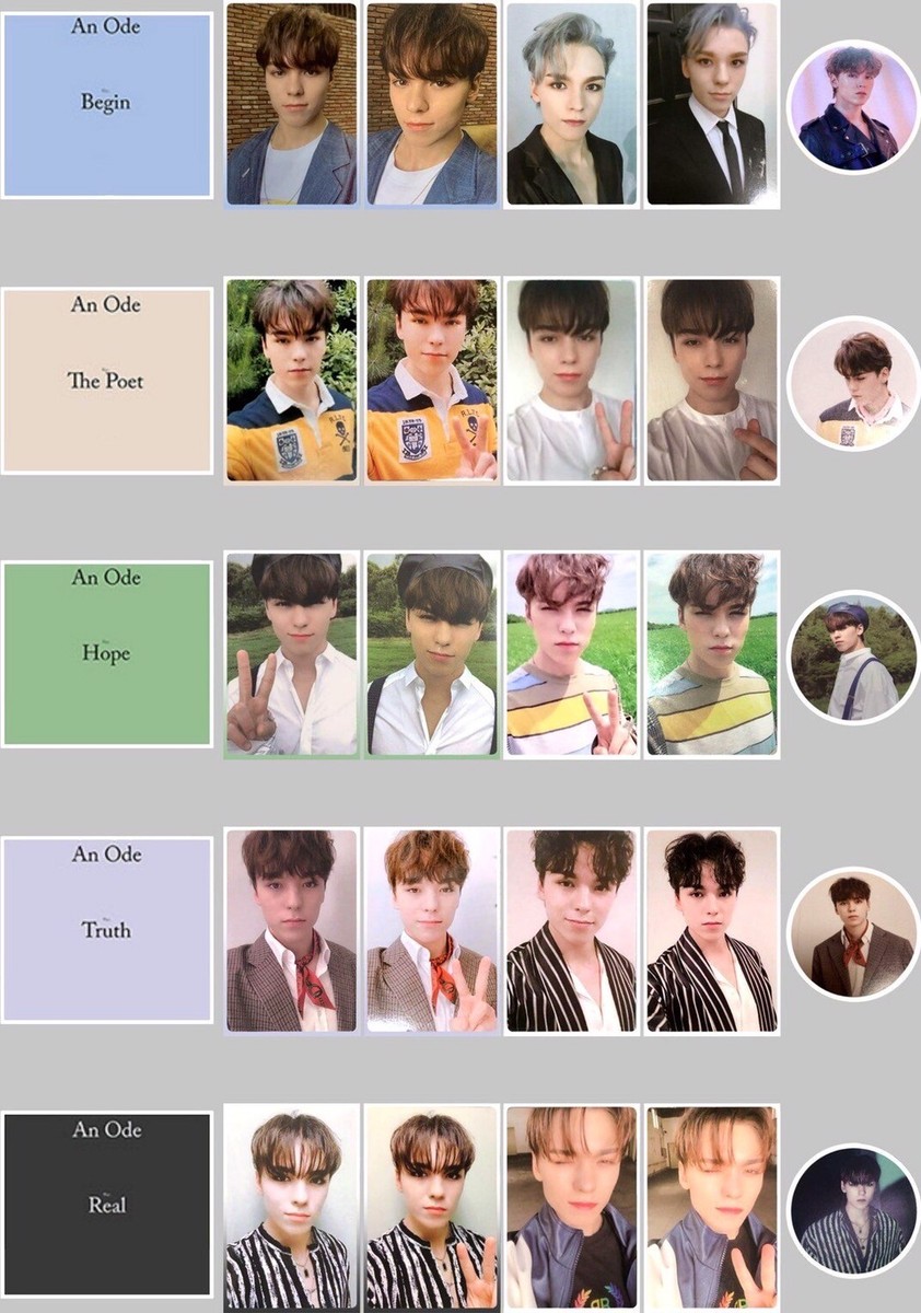 SEVENTEEN セブチ An Ode サイン入りバーノン SEVENTEEN An Ode VERNON OFFICIAL PHOTO CARD Real Hope Truth