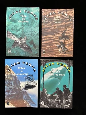 ¤ JULES VERNE - lot de 4 livres - édition Livre de Poche - années 60-70 - Photo 1/3